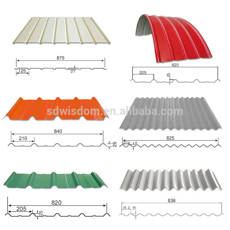 0.3~0.5mm Thickness Corrugated Metal Roofing Sheet With ...