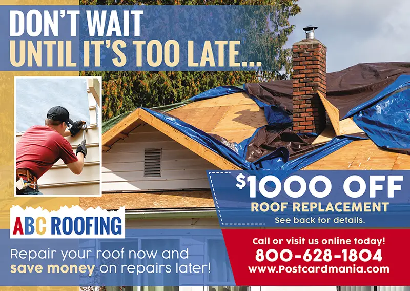 13 Brilliant Roofing Direct Mail Postcard Advertising ...