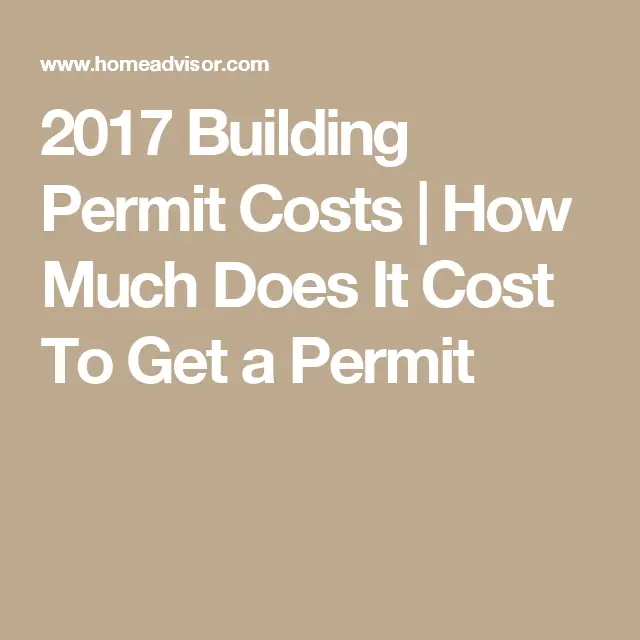 2017 Building Permit Costs