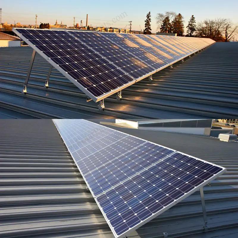 Adjustable Tilt Solar Mounting Systems for metal, sandwich roof top