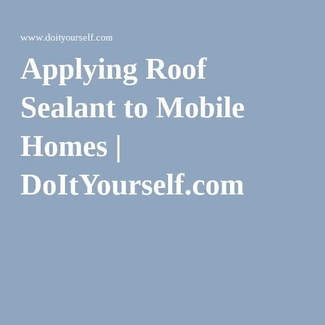 Applying Roof Sealant to Mobile Homes