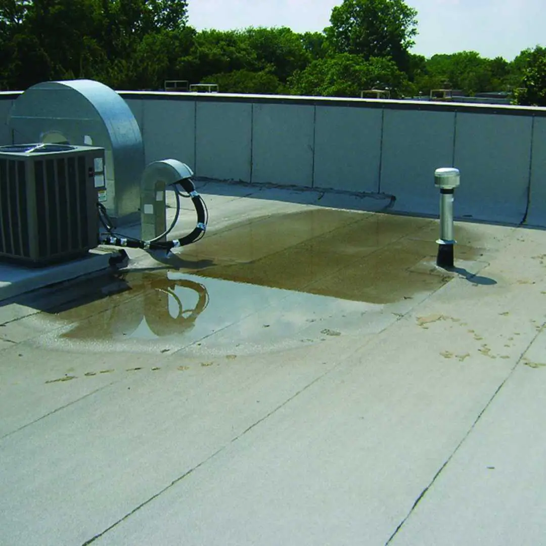 Detrimental Ponding Water On Flat Commercial Roofs