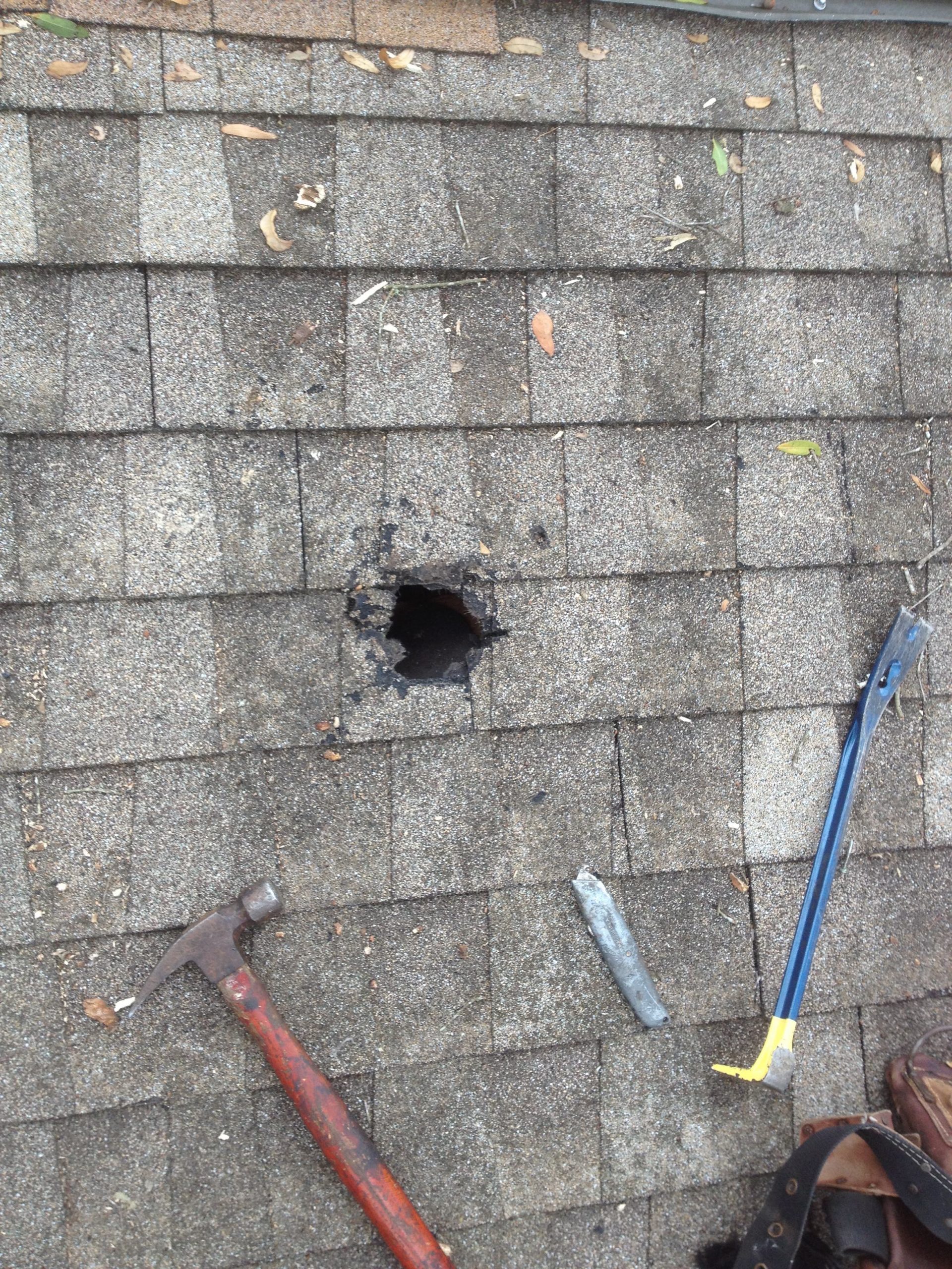 Fix Hole In Roof Shingle