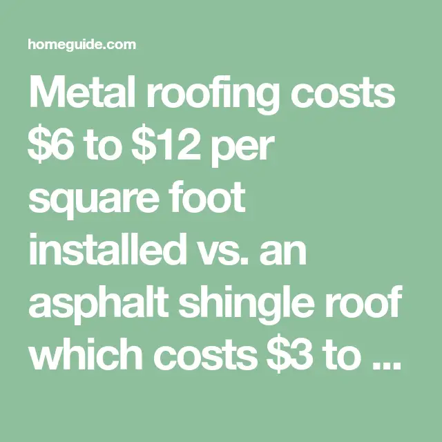 How Much Does A Metal Roof Cost Vs. Shingles? (With images)