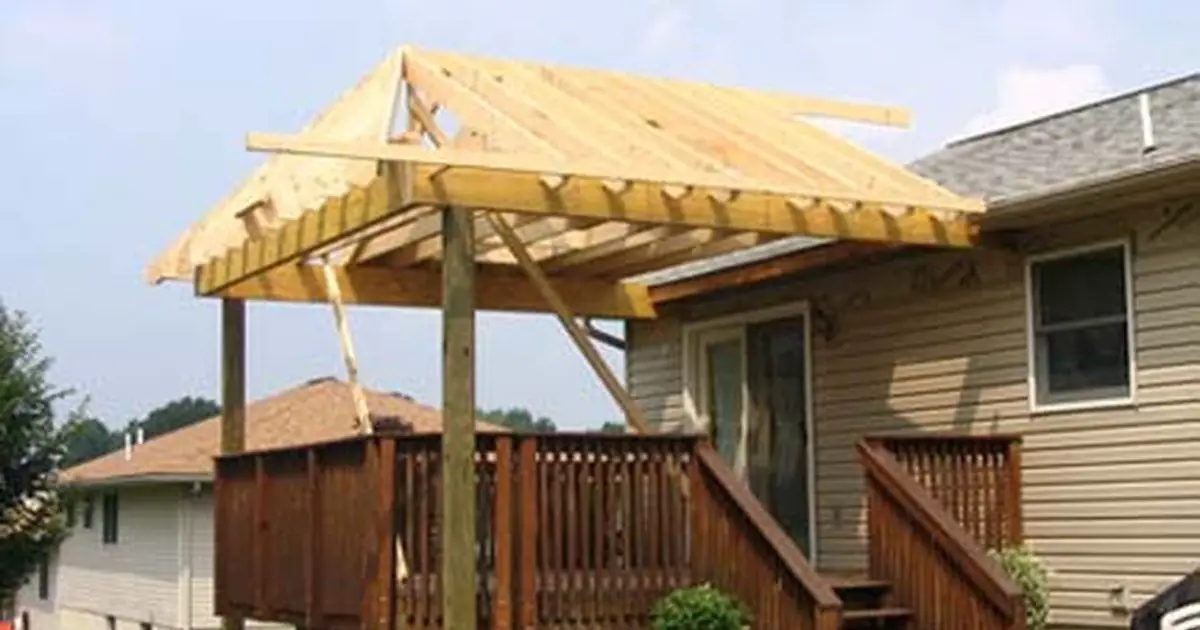 How to build a roof over a deck