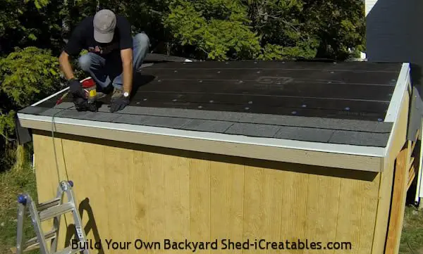 How To Build A Shed: Install Roof Shingles