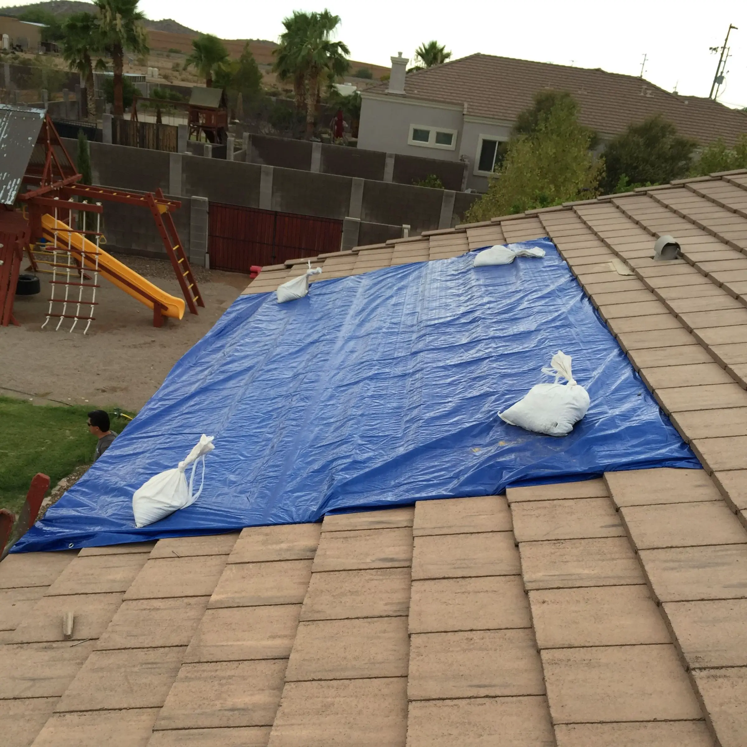 How To Patch A Roof Leak With Tarp