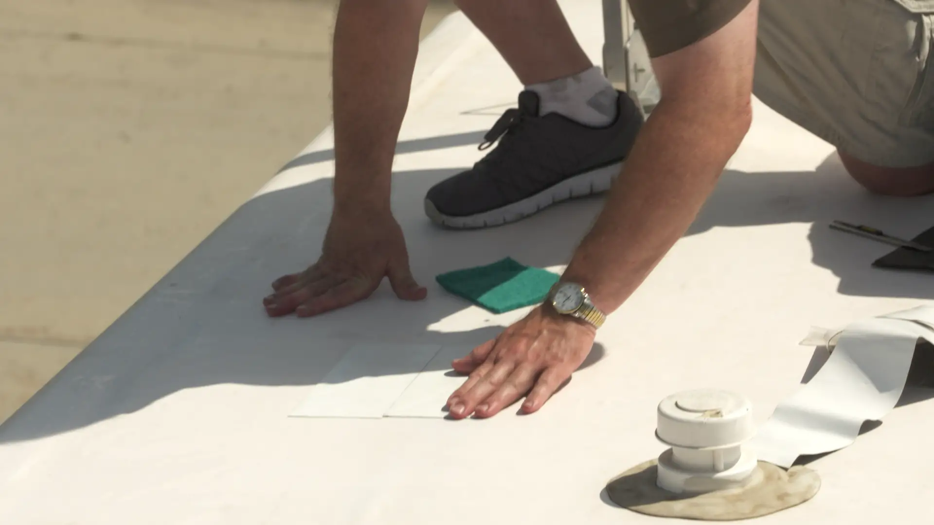 How to Repair a TPO RV Roof Using a Rubber Patch
