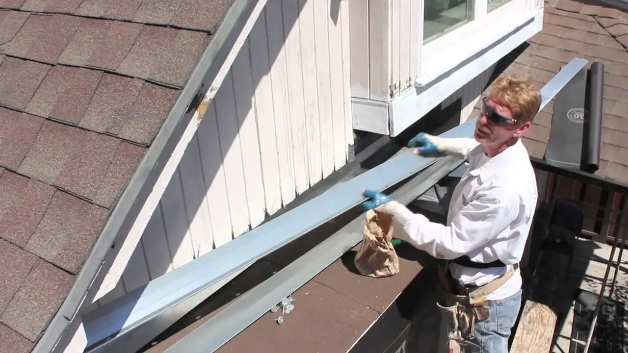Installing roof to wall flashing
