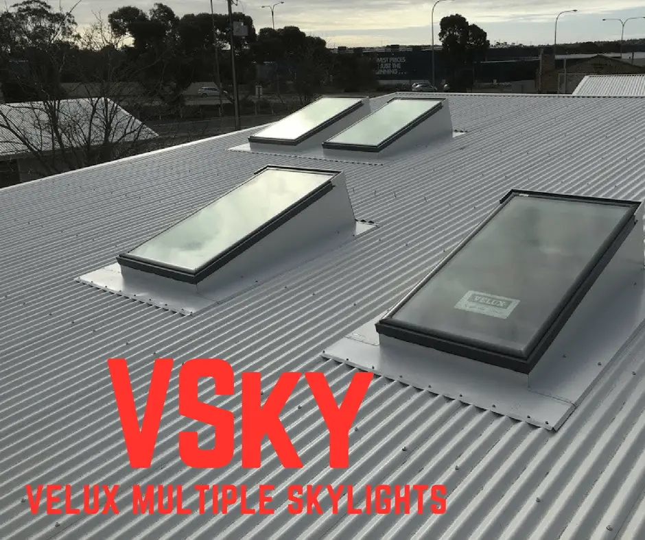 Multiple Velux Skylights in a Corrugated Roof in Adelaide