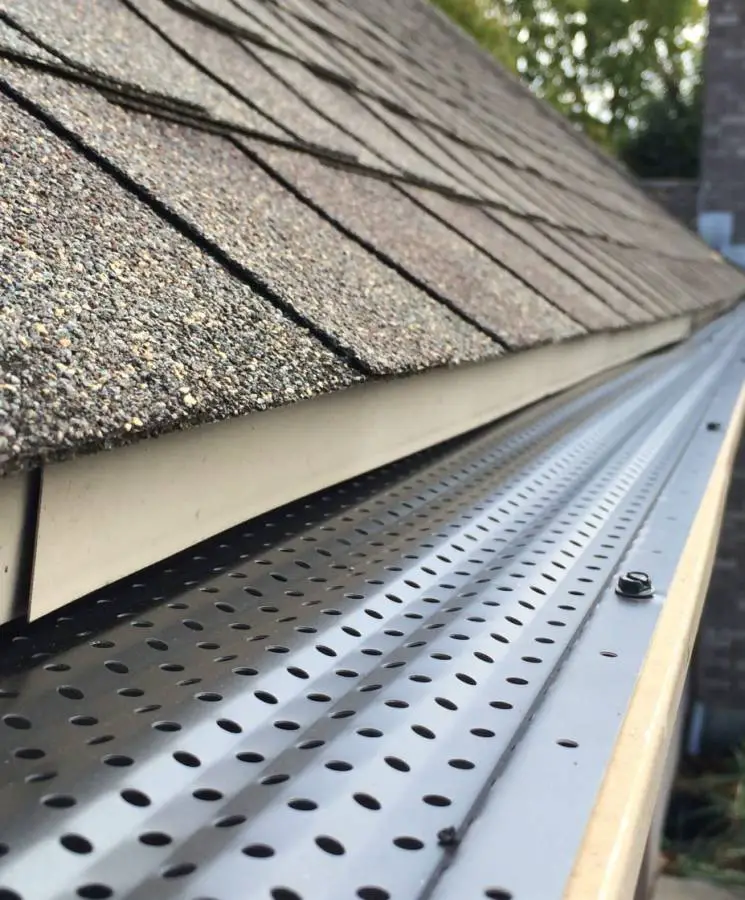 Perforated Metal Leaf Guards Keep Your Gutters Clean