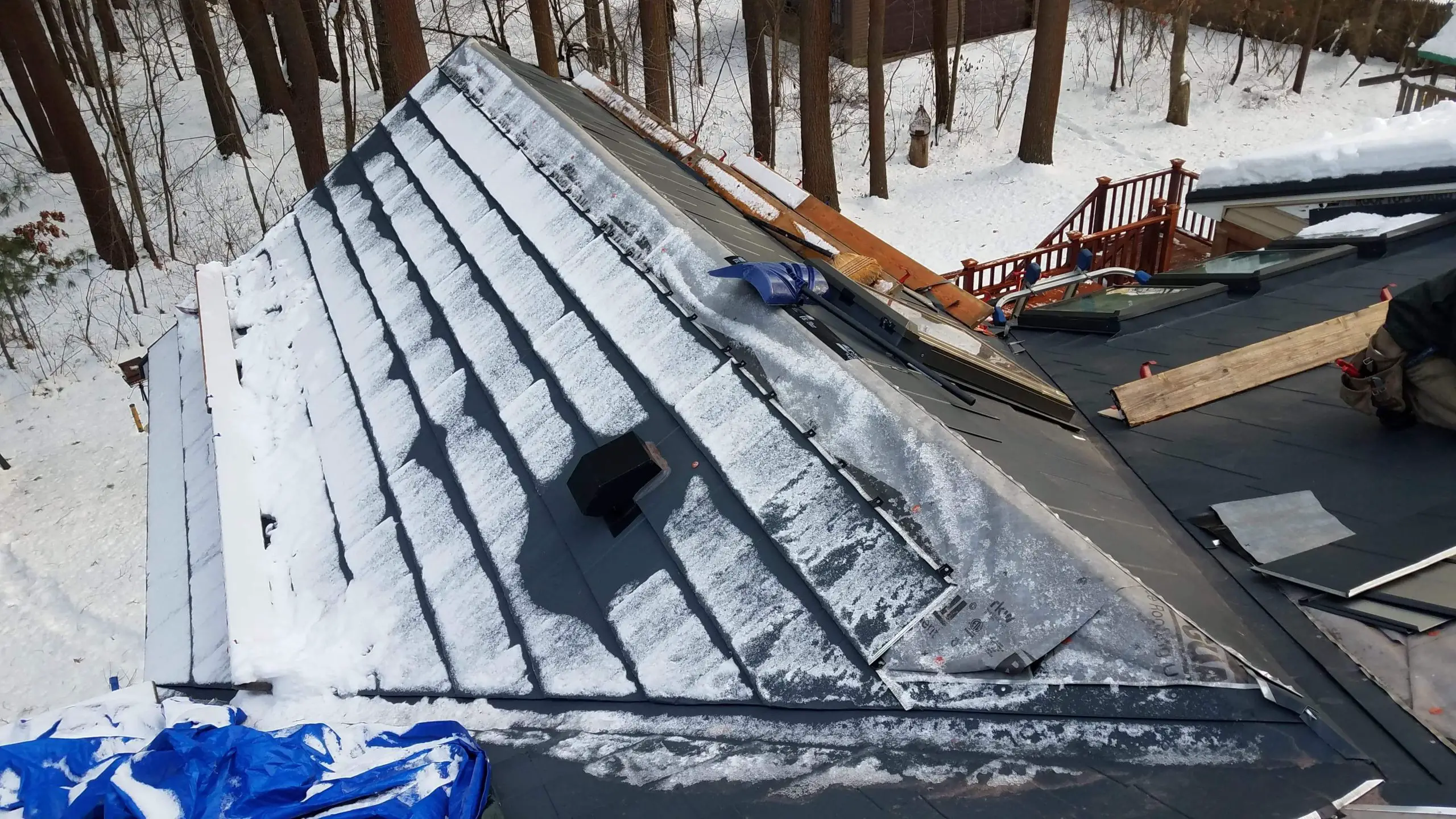 Pin on Metal Roofs being Installed