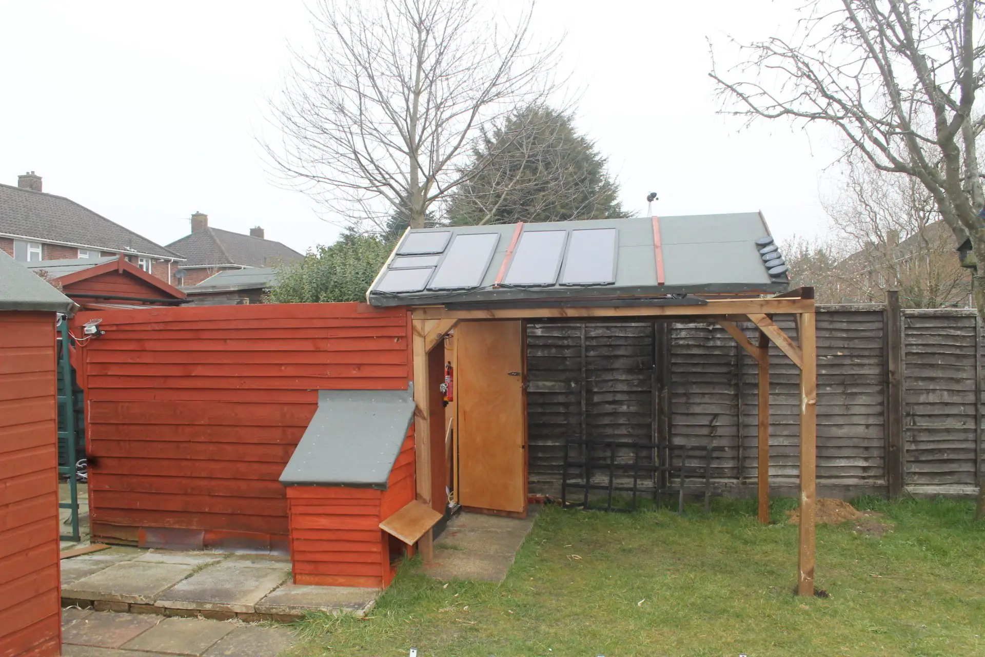Roll of shed roof front and back