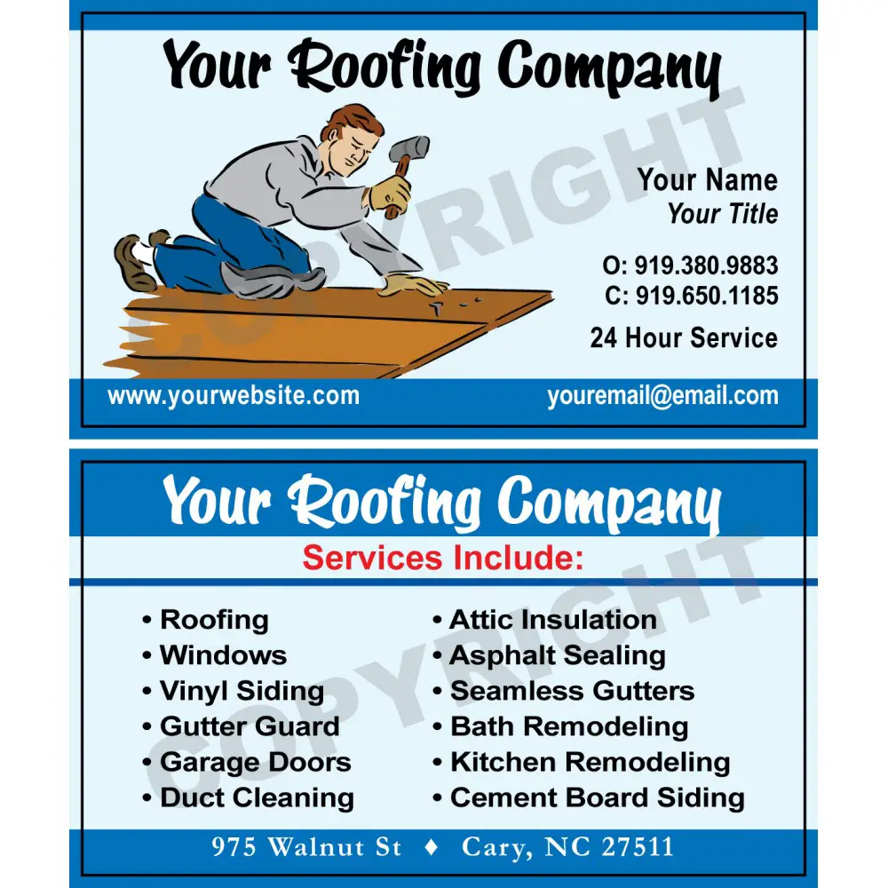 Roofing Business Card #4