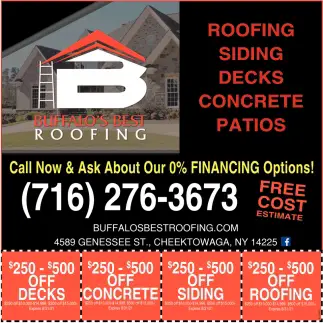 Roofing, Siding, Decks, Concrete, Patios, Buffalo