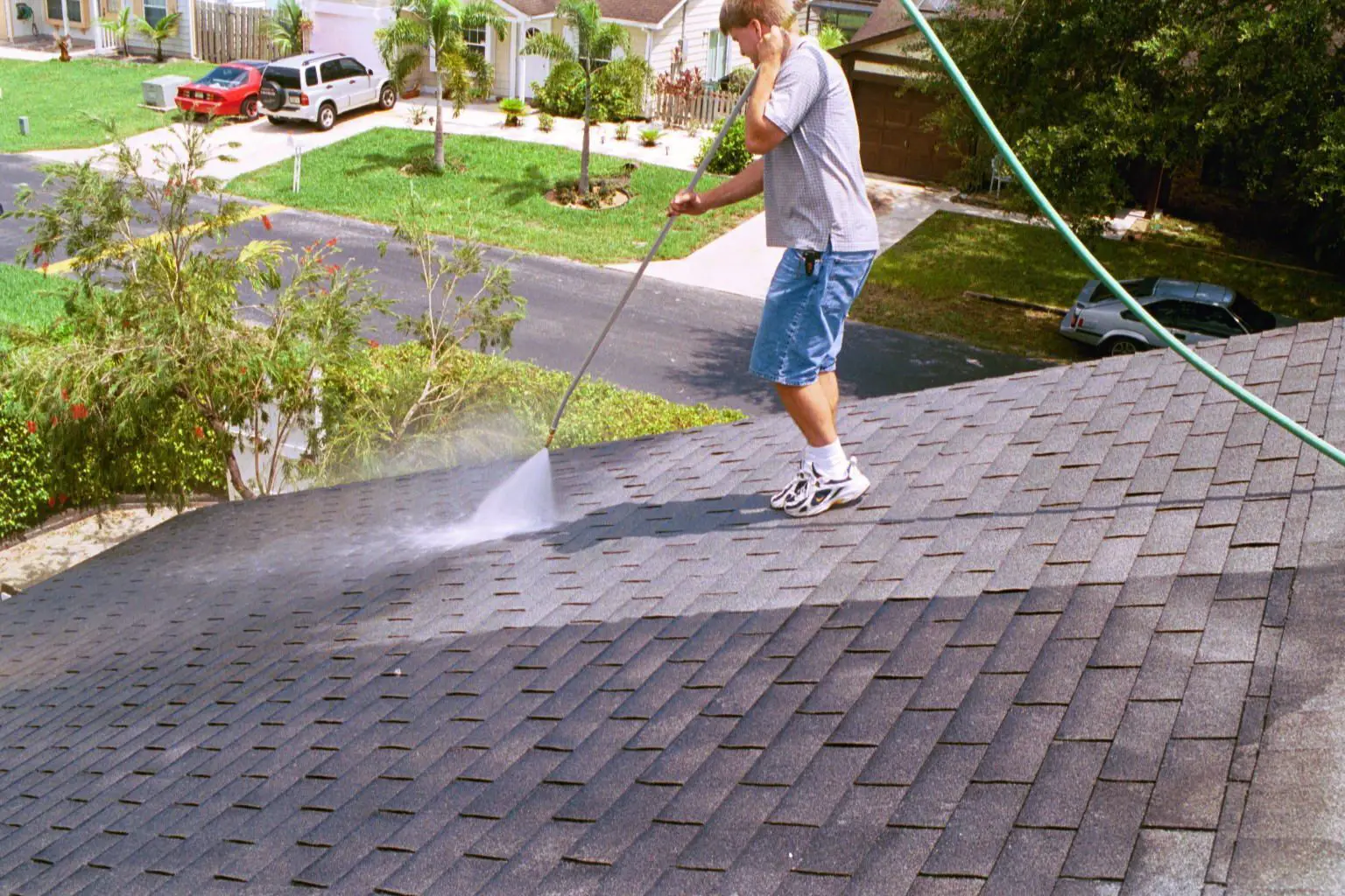 Soft Wash Shingle roof cleaning by Dan Swede