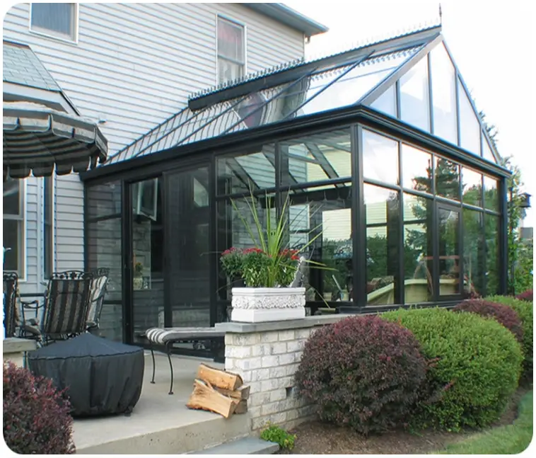 Straight Glass Roof Sunroom With Aluminum Frame