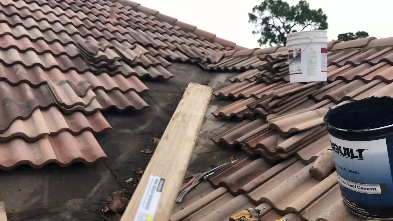 Tile roof valley repair part 1